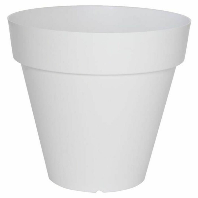 Maceta Riviera Blanco Plástico Cuadrada Ø 50 cm