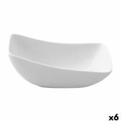 Bol Ariane Vital Cuadrado Ceru00e1mica Blanco (u00d8 14 cm) (6 Unidades)