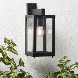 Aplique de Pared Brilliant Gaia Exterior Negro Metal 60 W E27