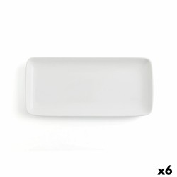 Fuente de Cocina Ariane Vital Coupe Rectangular Ceru00e1mica Blanco (36 x 16,5 cm) (6 Unidades)