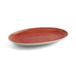 Fuente de Cocina Ariane Terra Ovalado Ceru00e1mica Rojo (u00d8 32 cm) (6 Unidades)