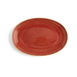 Fuente de Cocina Ariane Terra Ovalado Ceru00e1mica Rojo (u00d8 32 cm) (6 Unidades)