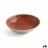 Plato Hondo Ariane Terra Ceru00e1mica Rojo (u00d8 21 cm) (6 Unidades)