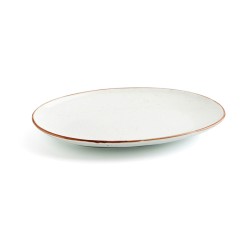 Fuente de Cocina Ariane Terra Ovalado Ceru00e1mica Beige (u00d8 32 cm) (6 Unidades)