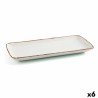 Fuente de Cocina Ariane Terra Rectangular Ceru00e1mica Beige (28 x 14 cm) (6 Unidades)