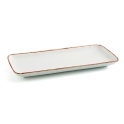 Fuente de Cocina Ariane Terra Rectangular Ceru00e1mica Beige (28 x 14 cm) (6 Unidades)