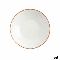 Plato Hondo Ariane Terra Ceru00e1mica Beige (u00d8 21 cm) (6 Unidades)