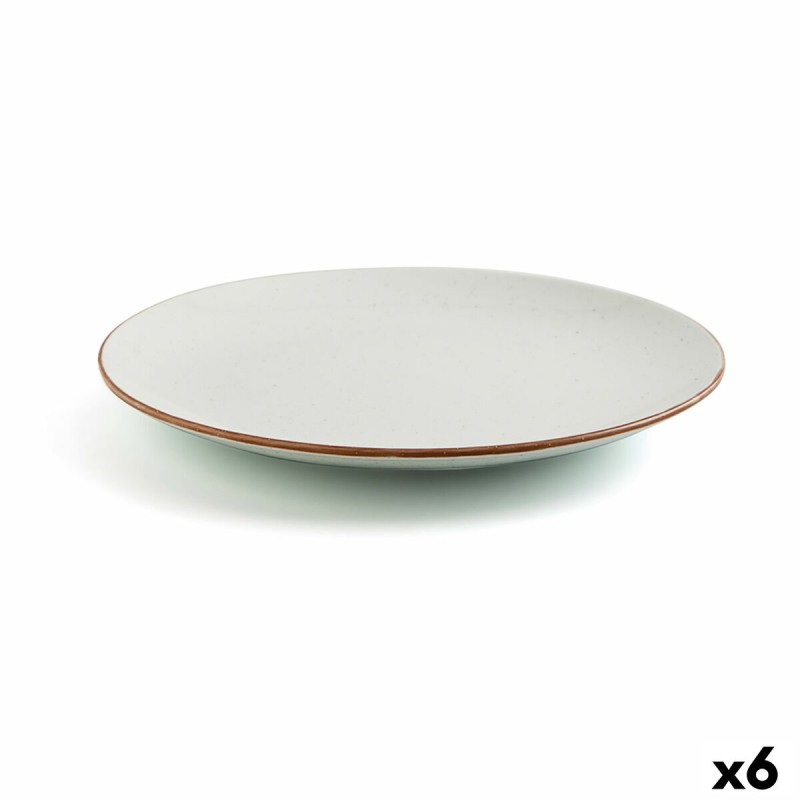 Plato Llano Ariane Terra Ceru00e1mica Beige (u00d8 31 cm) (6 Unidades)