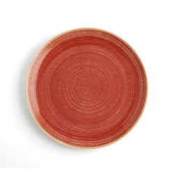 Plato Llano Ariane Terra Ceru00e1mica Rojo (u00d8 29 cm) (6 Unidades)