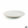 Plato Llano Ariane Terra Ceru00e1mica Beige (24 cm) (6 Unidades)