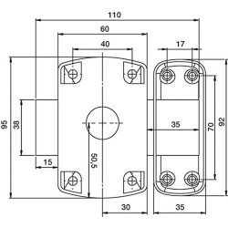 Cerradura Yale YV10DE -45/SC Metal Puertas Ø 23 mm