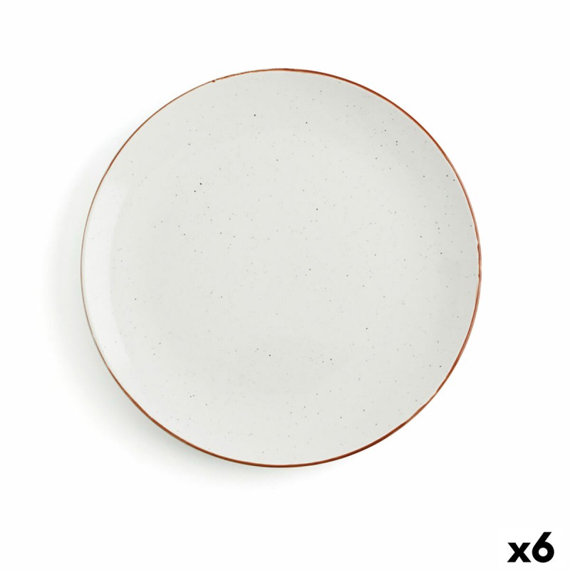 Plato Llano Ariane Terra Ceru00e1mica Beige (u00d8 29 cm) (6 Unidades)