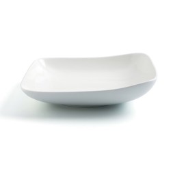 Plato Hondo Ariane Vital Cuadrado Ceru00e1mica Blanco (u00d8 21 cm) (6 Unidades)