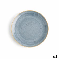 Plato Llano Ariane Terra Azul Ceru00e1mica u00d8 21 cm (12 Unidades)