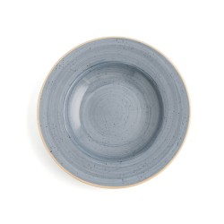 Plato Hondo Ariane Terra Ceru00e1mica Azul (u00d8 26 cm) (6 Unidades)