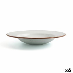 Plato Hondo Ariane Terra Ceru00e1mica Beige (u00d8 26 cm) (6 Unidades)