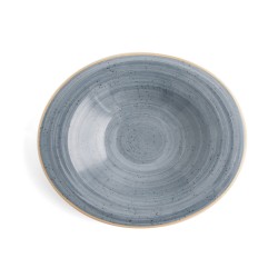 Plato Hondo Ariane Terra Ceru00e1mica Azul (u00d8 29 cm) (6 Unidades)