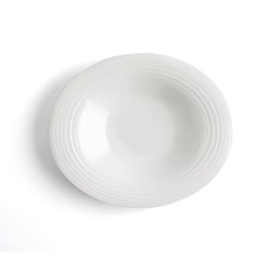 Plato Hondo Ariane A'bordo Ceru00e1mica Blanco (u00d8 29 cm) (6 Unidades)