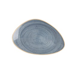 Plato Llano Ariane Terra Triangular Azul Ceru00e1mica u00d8 29 cm (6 Unidades)