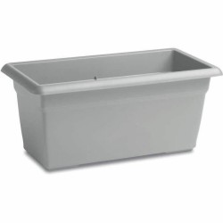 Maceta Mediterraneo Rectangular Gris Plástico 80 cm