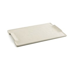 Bandeja de Aperitivos Quid Mineral Gres Beige Ceru00e1mica 35 x 23 cm (6 Unidades)