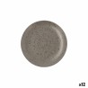 Plato Llano Ariane Oxide Ceru00e1mica Gris (u00d8 21 cm) (12 Unidades)