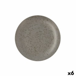 Plato Llano Ariane Oxide Ceru00e1mica Gris (u00d8 24 cm) (6 Unidades)