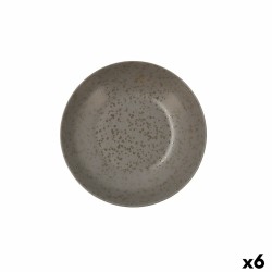 Plato Hondo Ariane Oxide Ceru00e1mica Gris (u00d8 21 cm) (6 Unidades)