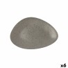 Plato Llano Ariane Oxide Triangular Ceru00e1mica Gris (u00d8 29 cm) (6 Unidades)