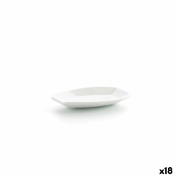 Bandeja de Aperitivos Ariane Alaska Blanco Ceru00e1mica Ovalado 10 x 7,4 x 1,5 cm 9,6 x 5,9 cm (18 Unidades)