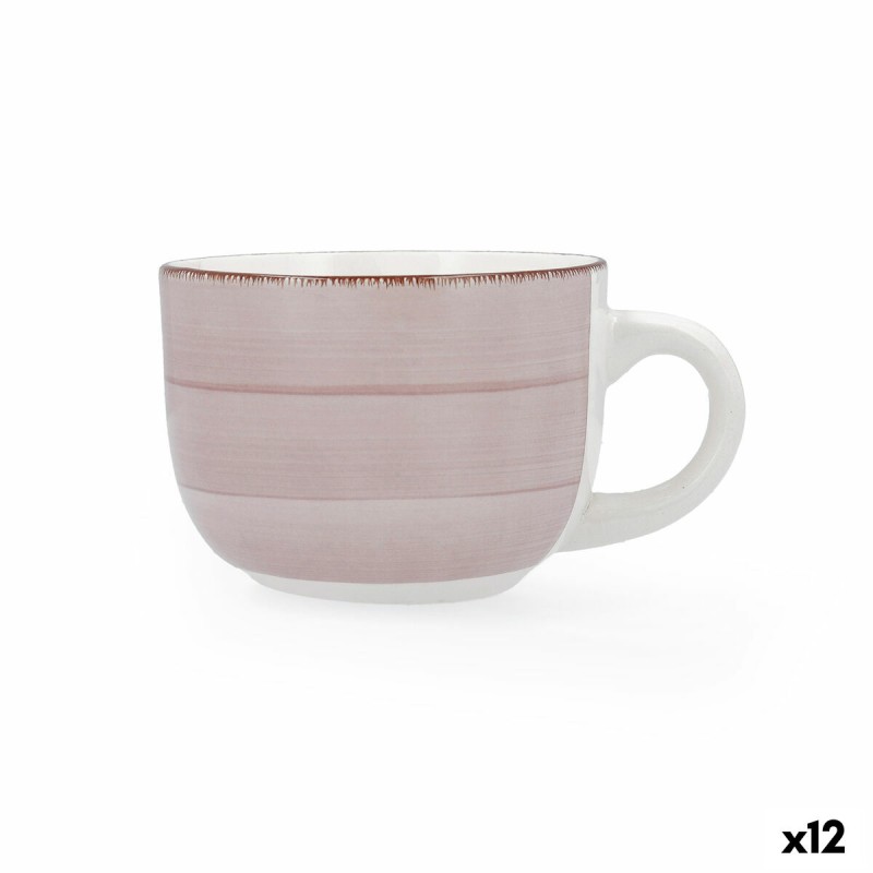 Taza Quid Vita Morning Ceru00e1mica Rosa (470 ml) (12 Unidades)