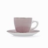 Juego de Tazas con Platos Quid Vita Morning Rosa Ceru00e1mica (4 Piezas) (6 Unidades)