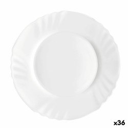 Plato de Postre Bormioli Rocco Ebro Blanco Vidrio (20 cm) (36 Unidades)