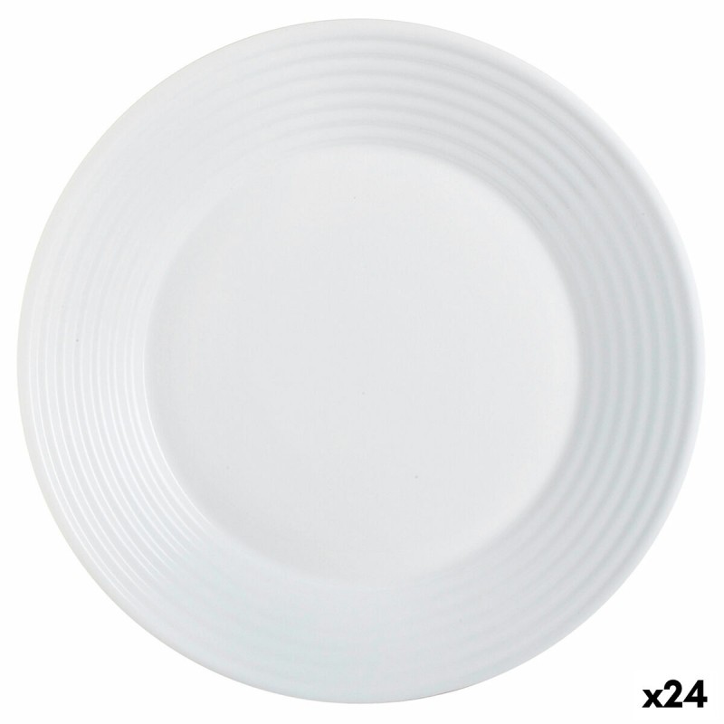 Plato Hondo Luminarc Harena Blanco Vidrio (u00d8 23,5 cm) (24 Unidades)