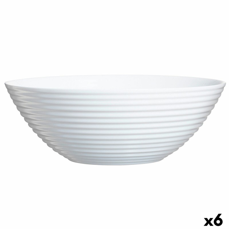 Ensaladera Luminarc Harena Blanco Vidrio (u00d8 27,3 cm) (6 Unidades)