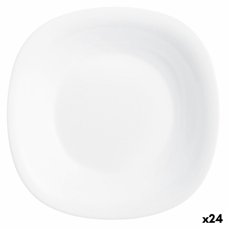 Plato Hondo Luminarc Carine Blanco Vidrio (u00d8 23,5 cm) (24 Unidades)