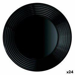 Plato Hondo Luminarc Harena Negro Vidrio (u00d8 23,5 cm) (24 Unidades)