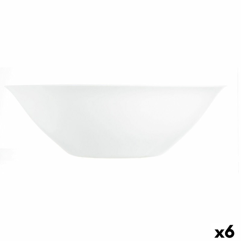 Ensaladera Luminarc Carine Blanco Vidrio (u00d8 27 cm) (6 Unidades)