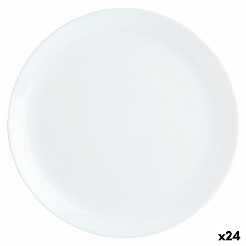 Plato Llano Luminarc Diwali Blanco Vidrio (u00d8 27 cm) (24 Unidades)