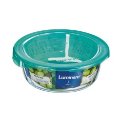 Fiambrera Redonda con Tapa Luminarc Keep'n Lagon 13,5 x 6 cm Turquesa 680 ml Vidrio (6 Unidades)