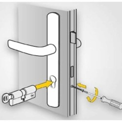 Cilindro de seguridad Yale 30 x 10 mm Latón Puerta de garaje