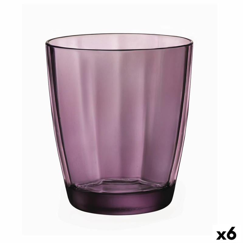 Vaso Bormioli Rocco Pulsar Morado Vidrio (6 Unidades) (305 ml)