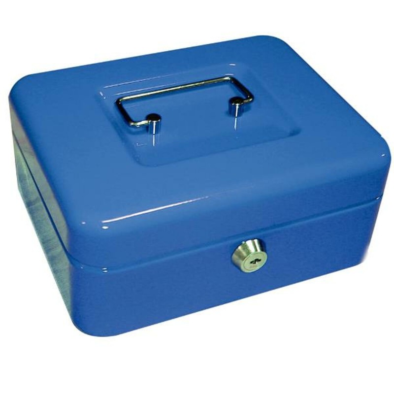 Caja de caudales Q-Connect KF03319 Azul Metal 200 x 160 x 90 mm