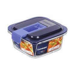 Fiambrera Hermu00e9tica Luminarc Easy Box Azul Vidrio (380 ml) (6 Unidades)