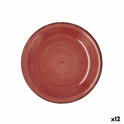 Plato de Postre Quid Vita Ceru00e1mica Rojo (19 cm) (12 Unidades)