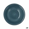 Plato Hondo Quid Vita Ceru00e1mica Azul (u00f8 21,5 cm) (12 Unidades)