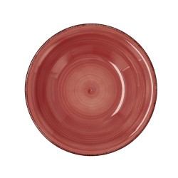 Plato Hondo Quid Vita Ceru00e1mica Rojo (u00f8 21,5 cm) (12 Unidades)