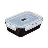 Fiambrera Hermu00e9tica Luminarc Pure Box Negro 1,22 L Vidrio (6 Unidades)