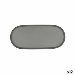 Bandeja de Aperitivos Bidasoa Gio Gris Plu00e1stico 28 x 12 cm (12 Unidades)