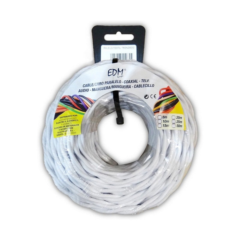 Cable EDM Blanco 25 m 2 x 1 mm